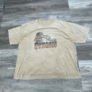 Harley Davidson T-Shirt 5XL Brown Tan Sturgis 2006 Vintage Dakota Biker Men's